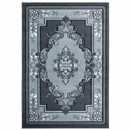 UNITED WEAVERS OF AMERICA 7 ft. 10 in. x 10 ft. 6 in. Bristol Fallon Gray Rectangle Area Rug 2050 10572 912